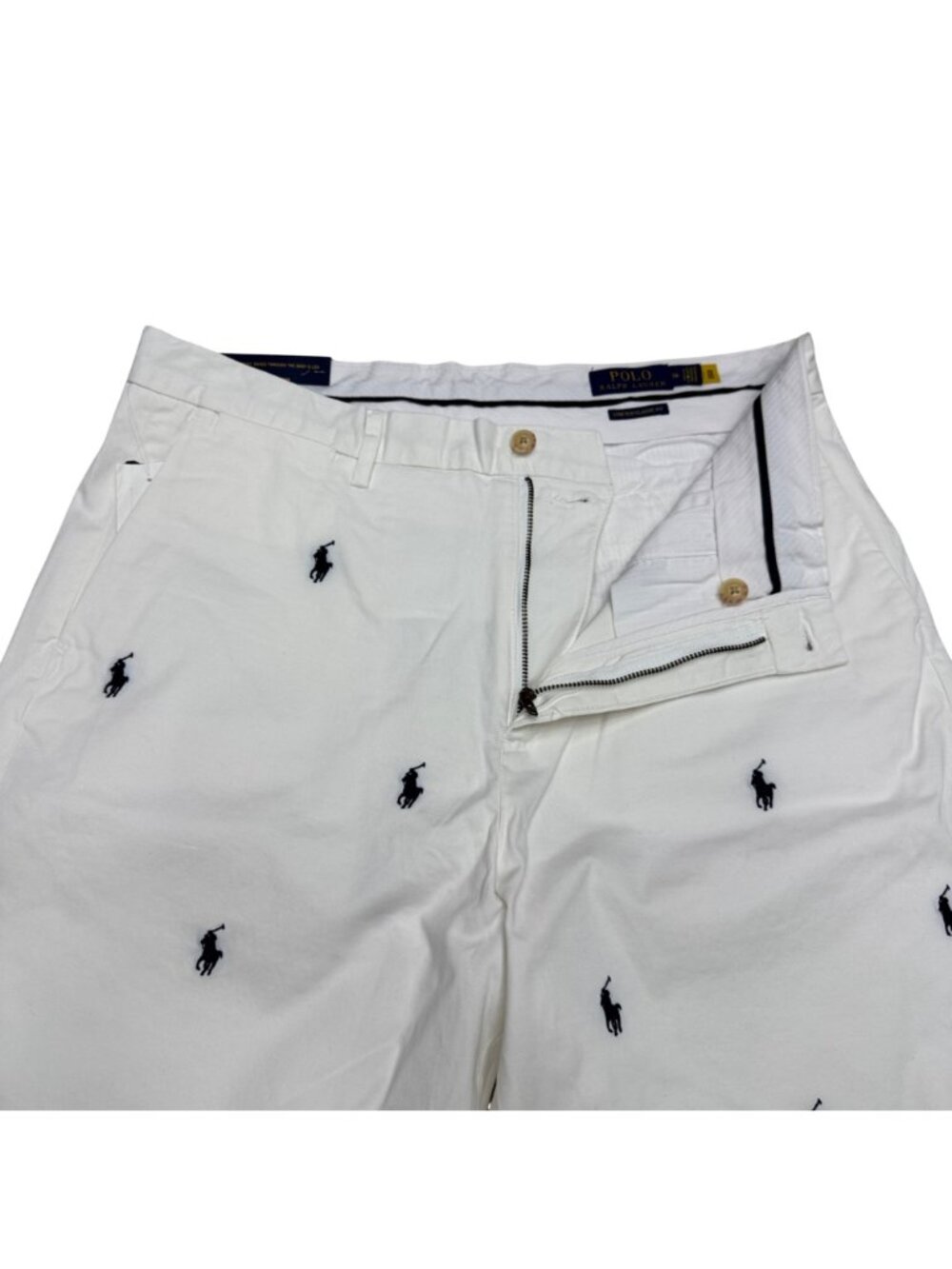 NWT Polo Ralph Lauren Stretch Classic Fit 9' All Over Pony Men's Shorts, Sz 34 - Picture 3 of 9